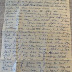 Mr William's letter to his son Curtis in 1951 days before he got the news of his son's tragic death.