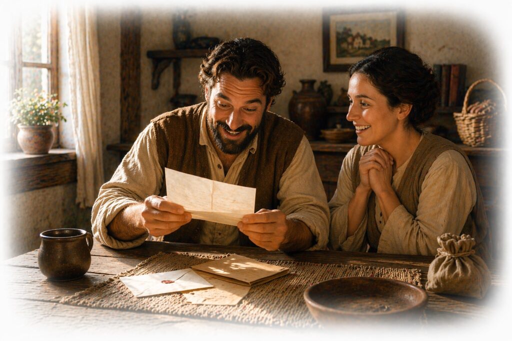 Seeing what Christ did for us in the Word of God (the Bible) is like finally getting a long awaited letter confirming good news.