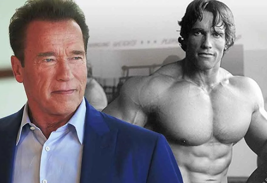 Schwarzenegger as a bodybuilder and then as an executive