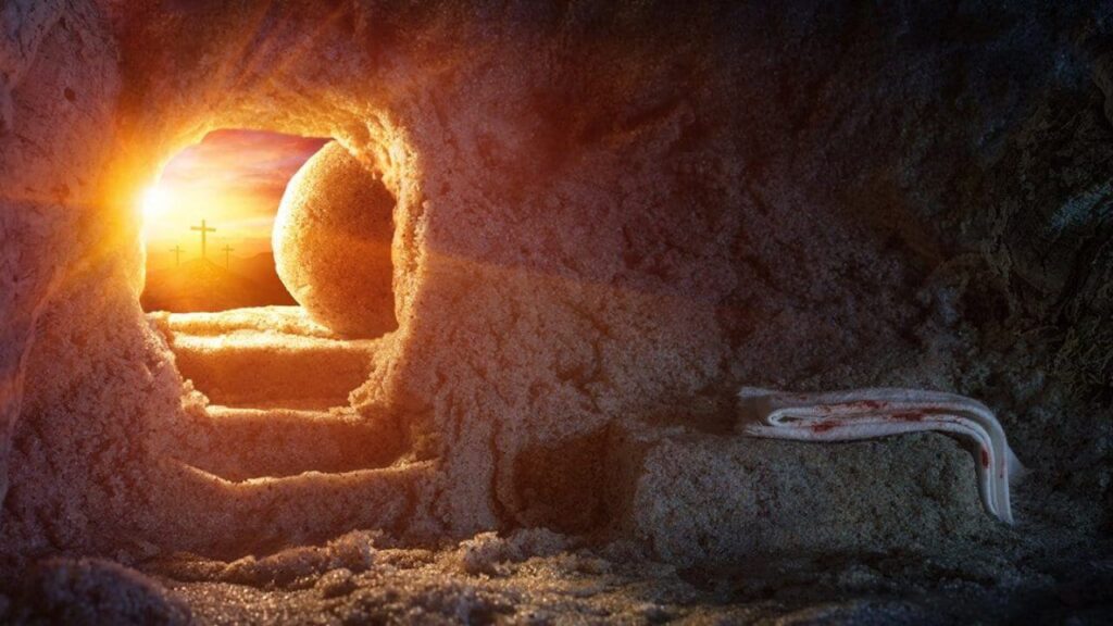 the empty tomb. resurrection morning
